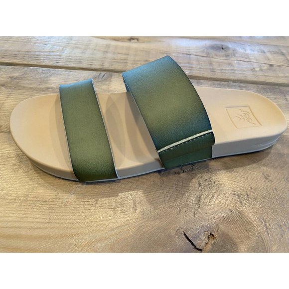 Reef Women’s Vista Sandals Vegan Leather Slides Wi - Picture 3 of 4